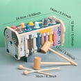 thumbnail image 3 of Wooden Animal Stacking High Toys, Fine Motor Skill Hands-on Training Toys, Interactive Balance Game Toys, Wood Metal Stable Durable Toys, Intelligence Audio Development Educational Toys, 3 of 9