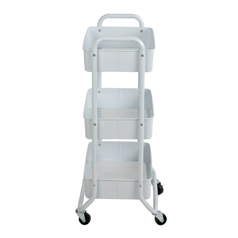 3 Tier Metal Utility Cart White - Brightroom™