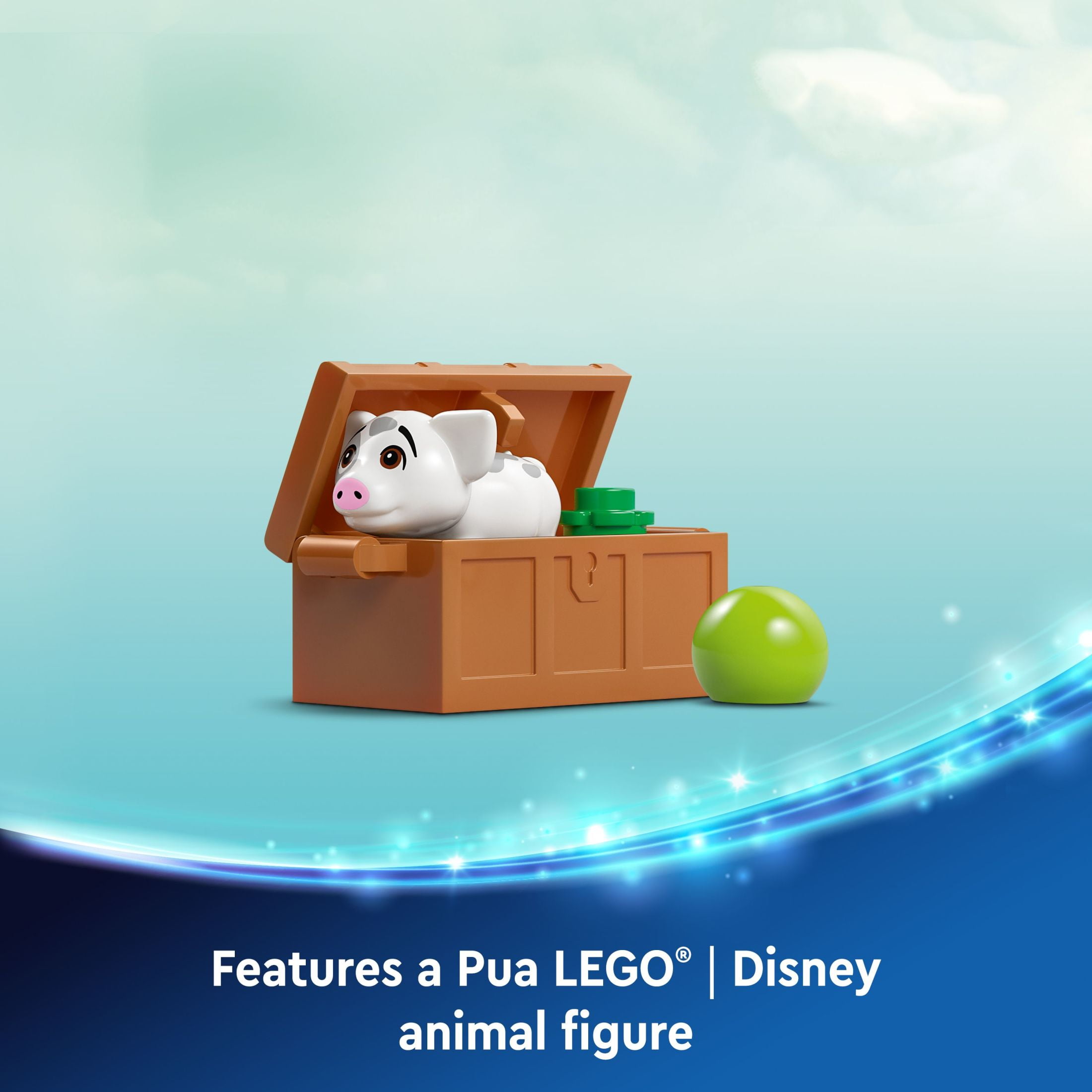 LEGO | Disney Moana’s Flowerpot Buildable Flower Toy, Playset for Kids Includes Pig Figures, Moana Doll, Hidden Room, and Sailboat, Disney Birthday Gift Idea for Girls and Boys, 43252