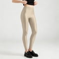 thumbnail image 3 of Warop Women's Sheer Glossy Stretch Milk Silk Leggings, High-Shine Elastic Base Pants for Yoga, Dance, and Daily Wear, 3 of 6