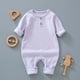 thumbnail image 4 of Cowsor Baby Boy Girl Solid Color One Piece Romper Jumpsuit Outfits Clothes, 4 of 5