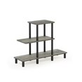 thumbnail image 1 of Furinno 18139GYW-BK 3-Tier Turn-N-Tube Design Display Rack French Oak - Grey & Black, 1 of 2