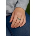 thumbnail image 2 of Rectangular Bar Green Malachite Inlay Sterling Silver Ring-11, 2 of 8