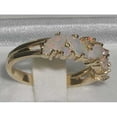 thumbnail image 3 of LBG British Made 10k Yellow Gold Natural Opal Womens Eternity Ring - 33 size options, 3 of 5