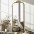 thumbnail image 4 of Lumora 64.1"x21" Arched Full Length Mirror Vintage Floor Mirror with Carved Frame,Gold, 4 of 6