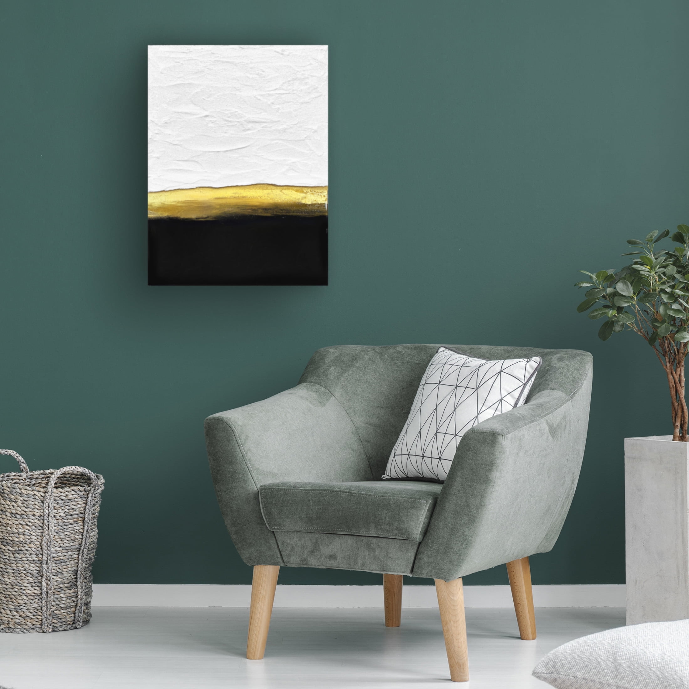 Trademark Fine Art Alyson Storms  Black and White Golden Night Canvas Wall Art