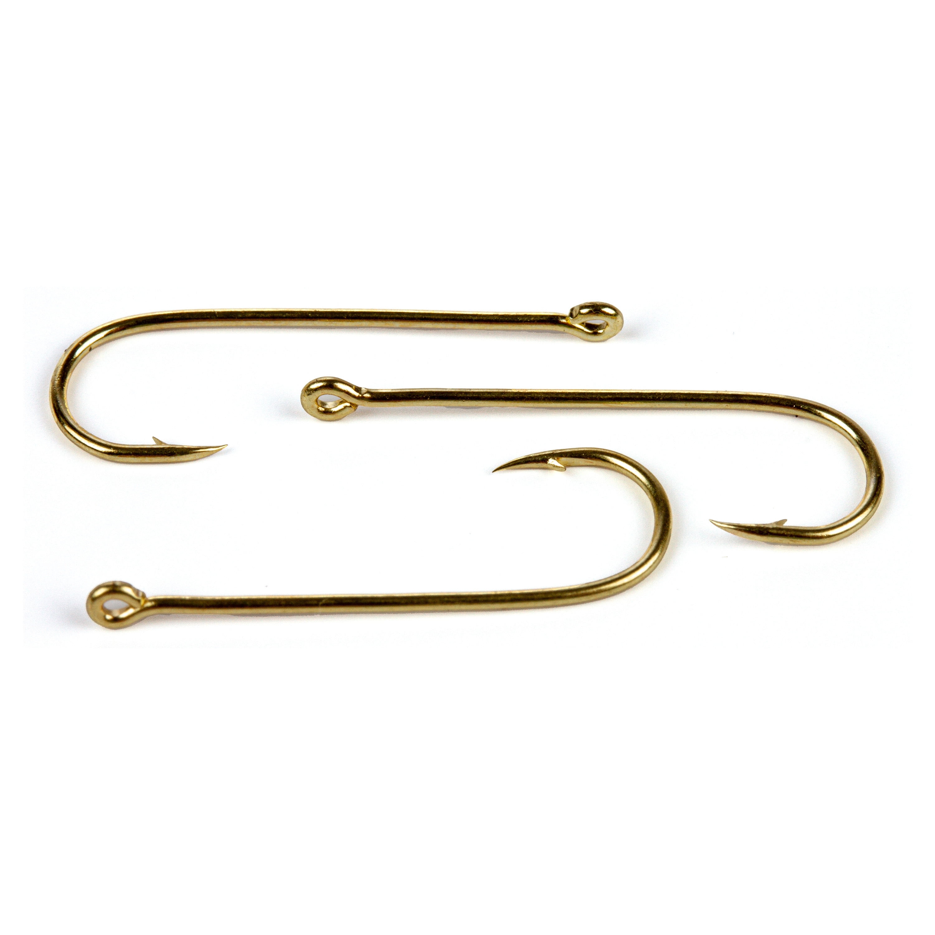 Ozark Trail Gold Aberdeen Light Wire Fishing Hooks Size 6 - 15 Pack