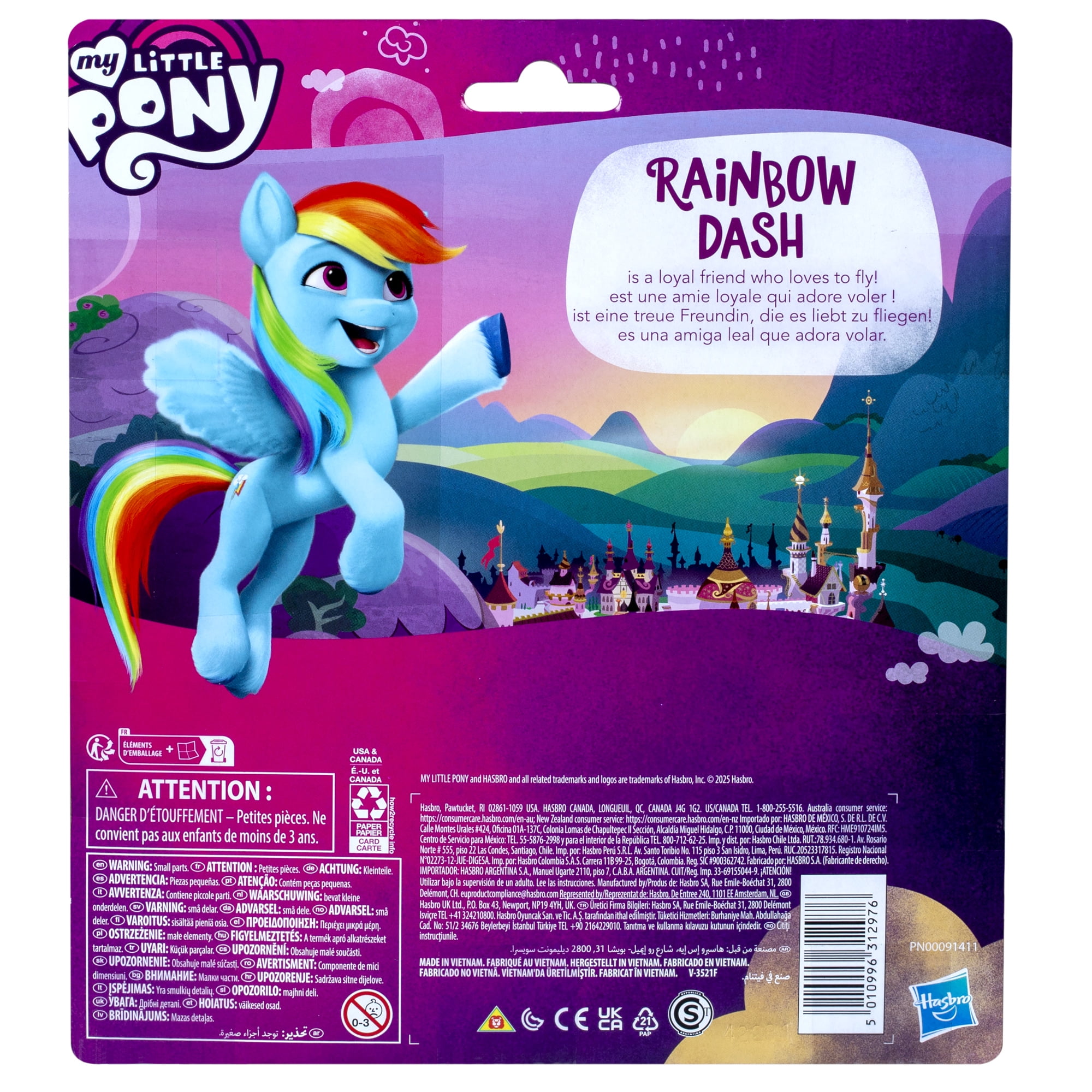 My Little Pony Smashin' Fashion - Farfalle Rainbow Dash Con Sorpresa, 9 Pezzi