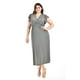 thumbnail image 5 of Vestido largo manga volantes Roman Fashion /Tallas Extras, 9940-SO (Gris) gris 42, 5 of 5