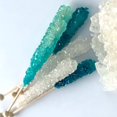 thumbnail image 3 of Frozen Ice Classic Rock Candy Sticks (Blue Raspberry, White & Light Blue Cotton Candy), Sugar Rock Crystal Lollipops, Individually Wrapped, Pack of 12, 3 of 5