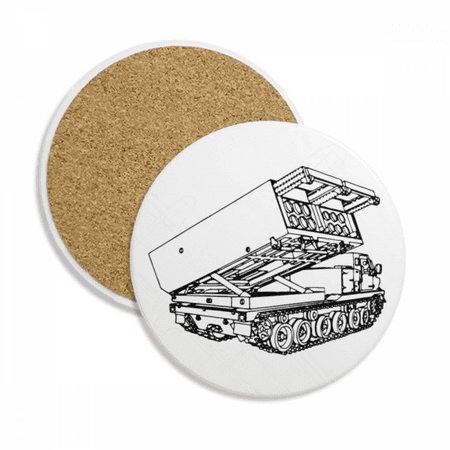 

Aircraft Missile Technology Coaster Cup Mug Round Holder Absorbent Stone 2pcs