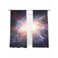 thumbnail image 2 of Universe Explosion Sheer Curtains 72 Inches Long 2 Panels Set, Window Sheer Curtains for Living Room/Bedroom, Modern Abstract Galaxy Universe Light Filtering Rod Pocket Curtain 52''x72''x2, 2 of 8