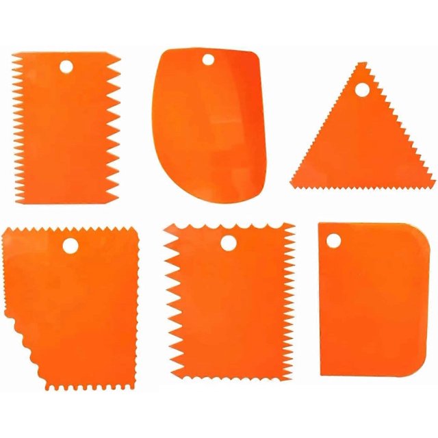 6 Pcs Plastic Clay Scrapers, Plastic Sculpture Scraper Pottery Clay Scraper Ceramic Serrated Tools for Pottery Ceramics Sculpture