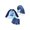 blue stripe shark / blue shark, variant on Toddler Baby Boy 3-Pieces Swimsuit Sets UPF 50+ Rash Guards Long Sleeve Shark Bathing Suit and Swim Trunks with Sun Hat