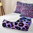 thumbnail image 4 of Erosebridal Colorful Leopard Print Bed Spread Queen,Tie Dye Cheetah Pattern Queen Coverlet Set For Girls,3pcs, 4 of 7