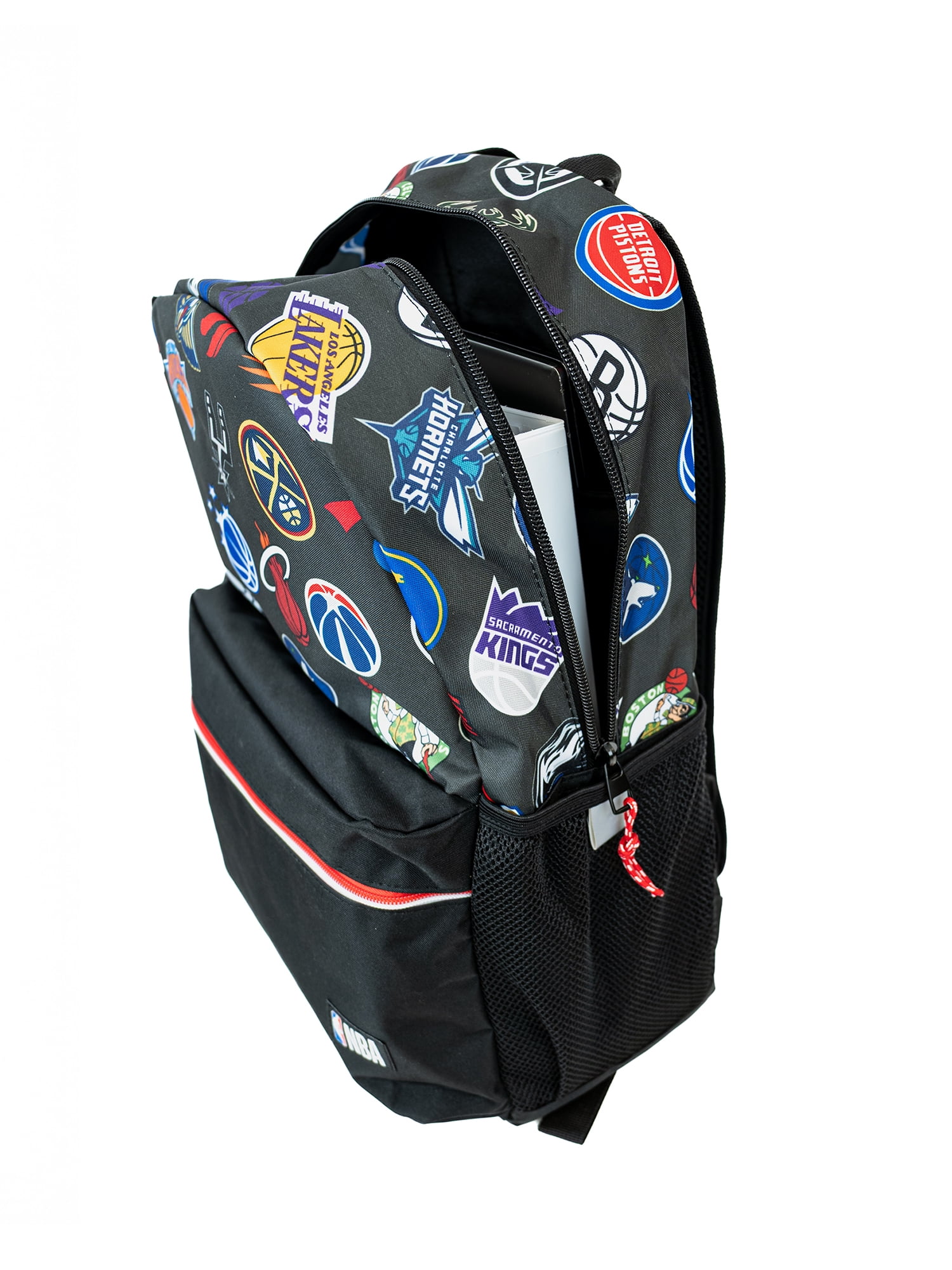 NBA Unisex 17" Team Ready Backpack, Black/Multicolor