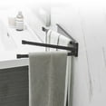 thumbnail image 4 of Magnetic Towel Rail Punch-Free Installation Multifunctional Wall Mounted Bathroom Folding Towel Drying Rack Prevent Turning Over Kitchen Rag Hand Towel Storage Shelf Household Supplies, 4 of 7