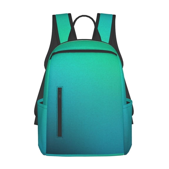 Fuzoiu Green Turquoise Teal Print Lightweight Daypack,Weekender Bag for Men and Women, Travel Backpack with Padded Straps for School, Travel & Work