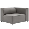 thumbnail image 1 of Sofa Corner Chair, Faux Vegan Leather, Grey Gray, Modern Contemporary Urban Design, Living Lounge Room Hotel Lobby Hospitality, 1 of 7