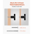 thumbnail image 4 of KFFKFF Set of 10 Black Zinc Alloy Cabinet Knobs, 1.26-Inch Mushroom Design Drawer Pulls and Door Handles, Durable Hardware with Screws for Kitchen, Bathroom, Closet, and Dresser Cabinets, 4 of 9