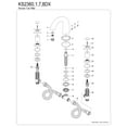 thumbnail image 3 of Kingston Brass KS2360DX Concord Two-Handle Deck Mount Roman Tub Faucet, Matte Black, 3 of 4