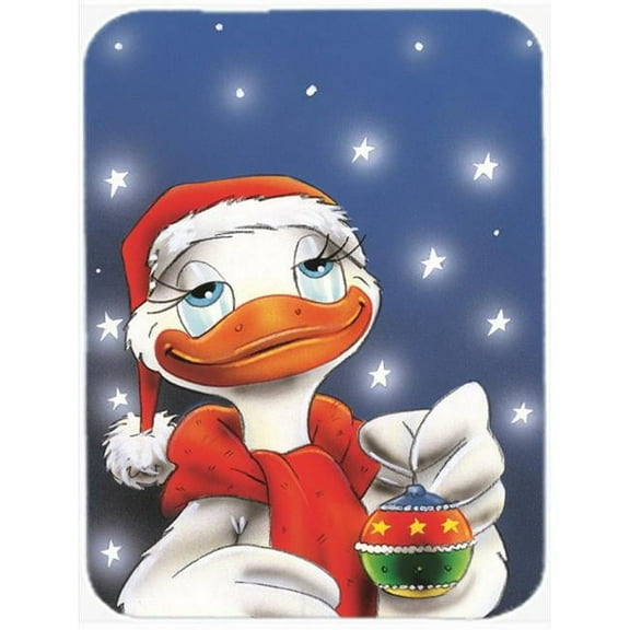 Duck with Christmas Ornament Mouse Pad, Hot Pad or Trivet