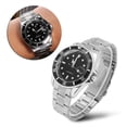 thumbnail image 5 of Men Automatic Mechanical Wristwatch Stainless Steel Band Self Winding Analog Watch Black Dial 41mm, 5 of 9