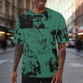 thumbnail image 2 of UVEASISHA Tie Dye Graphic Tees for Men Big and Tall Vintage Print Short Sleeve Tshirts Crew Neck Casual Gym Workout Shirt Hipster Streetwear Tee Shirt Mint Green 5XL, 2 of 7