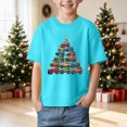 thumbnail image 2 of sdbrld Christmas Shirts for 2T 3T Toddler Kids Boys Merry Christmas T-Shirts Short Sleeve Holiday Tee Xmas Gift Tops Sky Blue Sizes 2-3 Years, 2 of 5