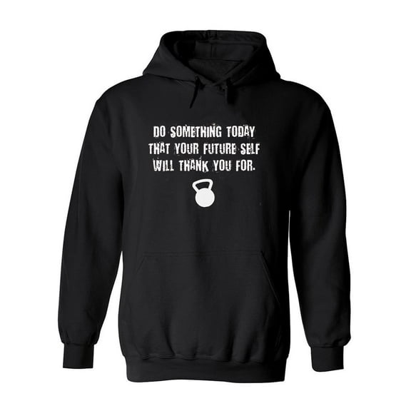 Fitness Motivation Quote Design  Hoodie Men -Image by Shutterstock, Male Large