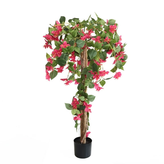 47“Artificial Bougainvillea flowering Topiary Tree With Pot for Outdoor/Indoor H
