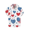 thumbnail image 2 of Vivianyo HD Men's Polo Shirts Independence Day Printed Hort Sleeve Turndown Collar 4Th Of July Shirts for Men Patriotic American Flag Shirts Usa Memorial Day Classic Fit Shirt, 2 of 5