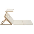 thumbnail image 2 of Sunnylife: Pool House Daybed - Casa Cream - Beach-Sand-Outdoor Seating, Wood Frame, Sun Shade, Removable Fabric Cover, 4 Adjustable Recline Settings, 2 of 17