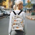 thumbnail image 7 of FORMRS Mini Backpack Purse for Women Travel Daypack Casual Shoulder Bag, Orange Snow Houses, 7 of 7