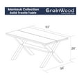 thumbnail image 5 of Grain Wood Furniture Montauk 63" Trestle Dining Table, Driftwood, 5 of 7