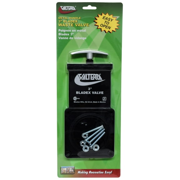 Valterra T1003VP, 3" Bladex Waste Valve with Plastic Handle, RV Sewer System Accessories