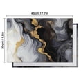 thumbnail image 6 of Black White Gold Marble Pattern Summer Placemats Table Placemats Set Of 4-Linen Kitchen Washable Placemats Table Mats 11.8"x17.7" Non-Slip Heat Resistant, 6 of 6