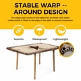 thumbnail image 4 of Western Star Brown Table Cloths for 3 Foot Rectangle Tables, Texas Stars Retro Farmhouse Buffalo Plaid Patio Waterproof Elastic Fitted Tablecloths, Washable Rectangular Table Cover for Camping, 4 of 8