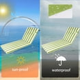 thumbnail image 6 of 72" ×21" Outdoor Chaise Lounge Cushion, 3" Thick High-Density Foam Fill, with Removable Headrest, Waterproof Fade Resistant, Replacement Cushion for Lawn Pool (Grass Green White Stripes 1PC), 6 of 7