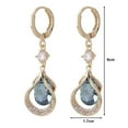 thumbnail image 5 of Hyasfey 1 Pair Sparkling Water Drop Earrings Exquisite Craftsmanship Unique Gift Women's Earrings for Weddings Parties, 5 of 7