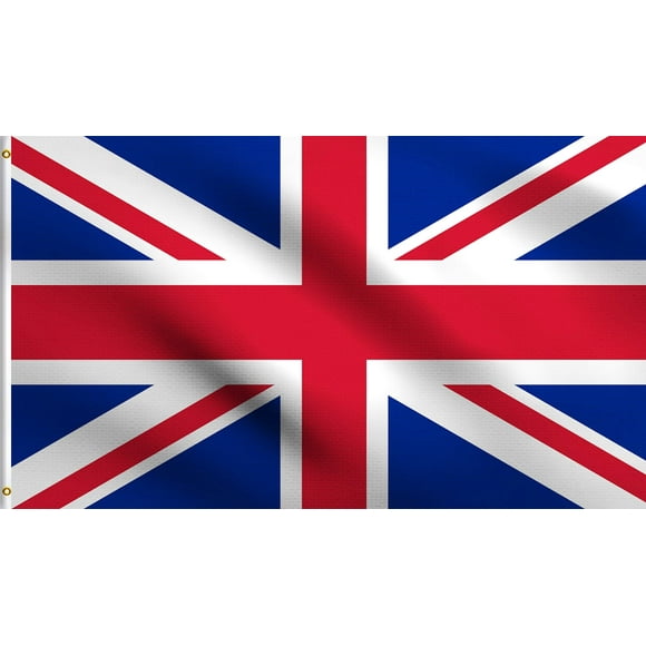 DMSE United Kingdom UK British National Flag 2X3 Ft Foot 100% Polyester 100D Flag UV Resistant (2'X3' Ft Foot)