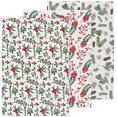 thumbnail image 1 of Now Designs Winterberry Baker'S Floursack - Juego De 3 Paños De Cocina Navideños, Paños De Cocina Festivos Para Hornear Durante Las Fiestas, 1 of 4