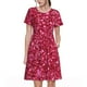 thumbnail image 1 of Fotbe Pink Glitter Vestido Largo de Moda para Mujer, Vestido Tipo Camiseta con Manga Corta y Estilo Casual a Rayas y Bloques de Color, 1 of 6