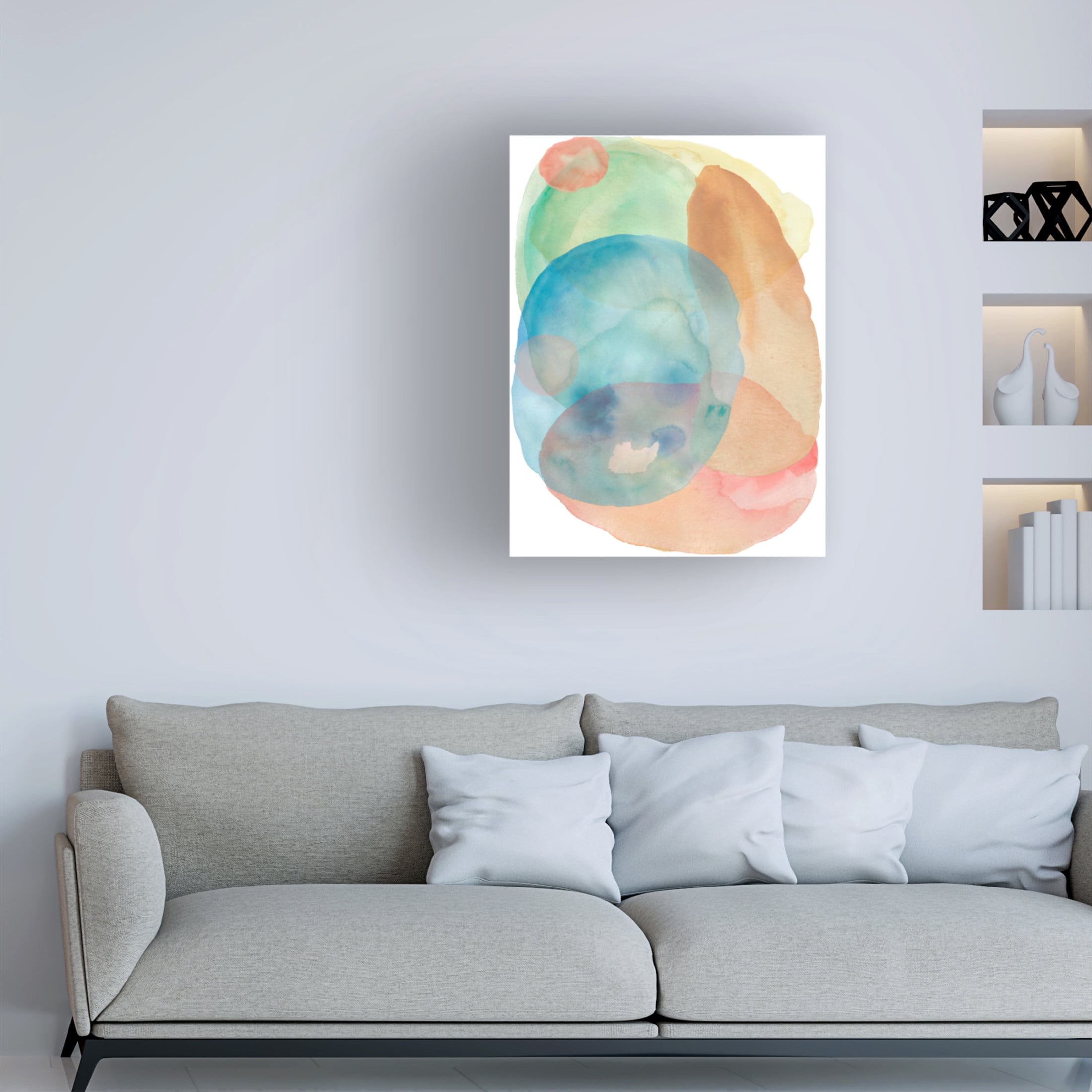 Canvas Wall Art - Maliq 'Kiss' Wall Art for Living Room, Bedroom, or Office Décor by Trademark Fine Art - 18 x 24 Inches