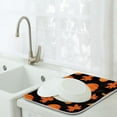 thumbnail image 7 of Fall Dish Drying Mat, Maple Leaves Pumpkins Autumn Microfiber Kitchen Countertops Protector Draining Pad Absorbent Reusable Washable Coffee Bar Mat Easy Clean,, 7 of 7