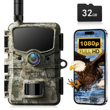 CAMPARK 4G 1080P Live Cellular Trail Cameras, App Control Built-in SIM&SD Card Hunting Game Camera with Motion Alerts,Low Glow Night Vision IP66 Waterproof for Wildlife Monitoring