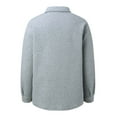 thumbnail image 5 of YDFCWXW Women's 2025 Fall Casual Long Sleeve Button Down Loose Lightweight Shacket Shirt Jacket Coat Outerwear with Pockets Grey, XXL, 5 of 7