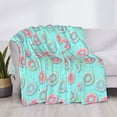 thumbnail image 3 of Uemuo Colorful Sweet Donuts Printed Throw Blanket for Couch, Fluffy Fuzzy Blankets for Bed, Sofa, Cozy Flannel Faux Fur Blanket-60"x50", 3 of 6