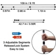 thumbnail image 3 of Bibana 2-Pack Adjustable Telescopic Poles, Aluminum Tarp Support Rods for Camping Canopy & Wind Shelter, 3 of 11