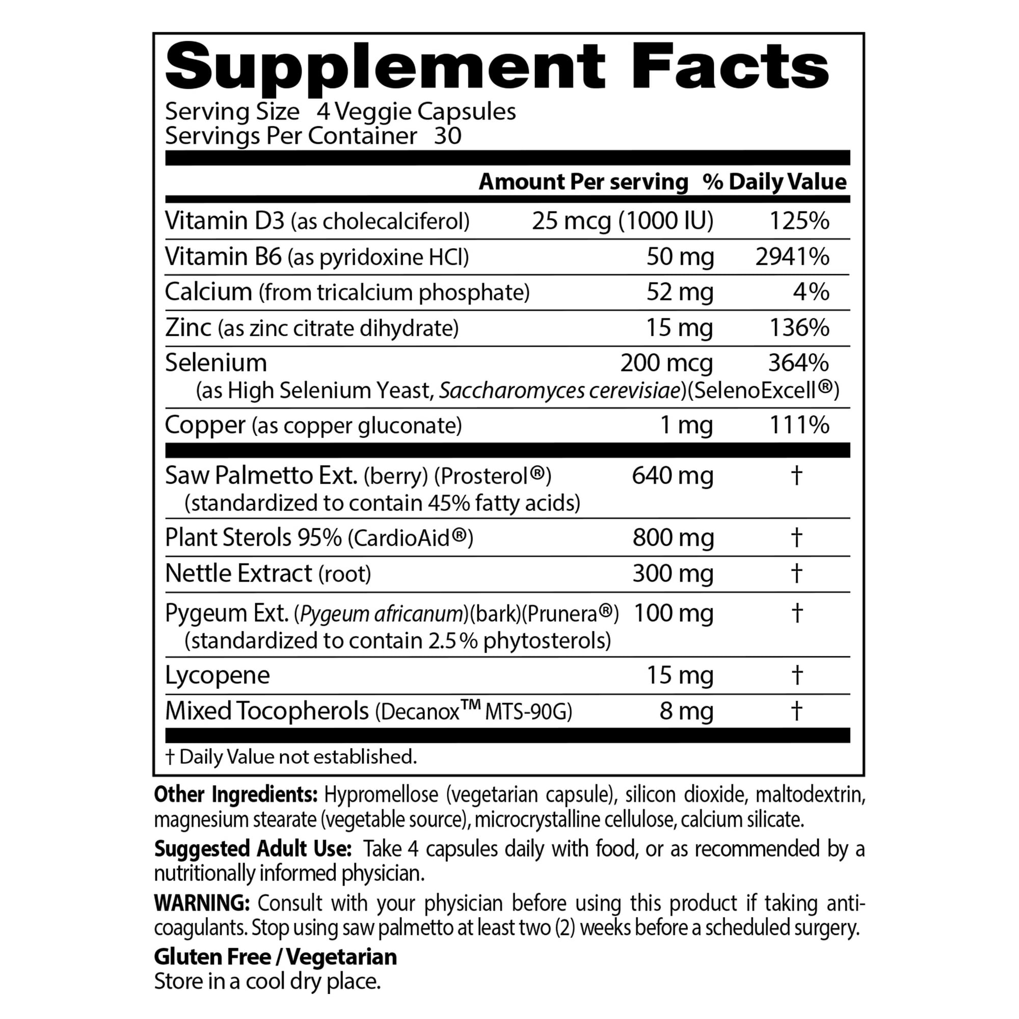 Doctor's Best Comprehensive Prostate Formula, Supports Normal Urinary Function, Gluten Free, Soy Free, 120 Veggie Cpas